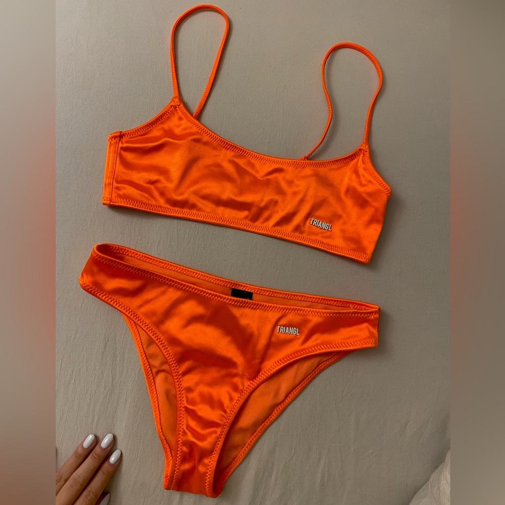 Triangl bikinis neon orange